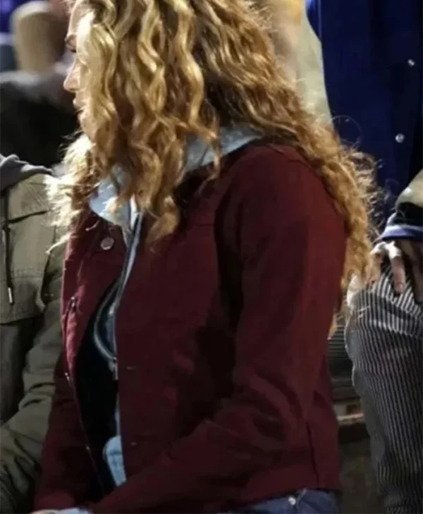 Courtney Whitmore Stargirl Maroon Cotton Jacket left