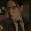 Dark Winds S02 Lola Tung Brown Jacket closeupp