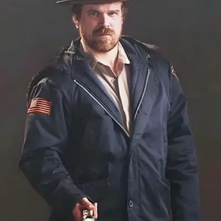David Harbour Stranger Things Blue Jacket For Sale webp