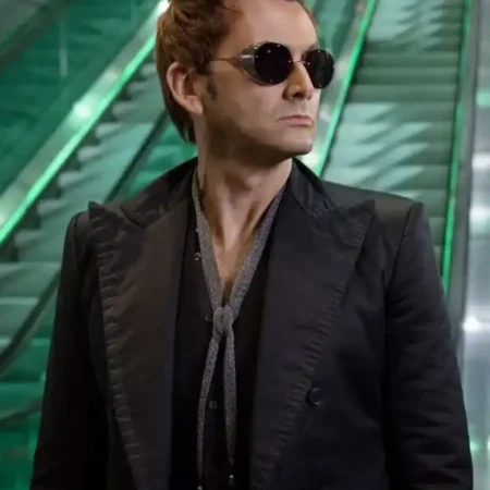 David Tennant Good Omens S02 Black Blazer