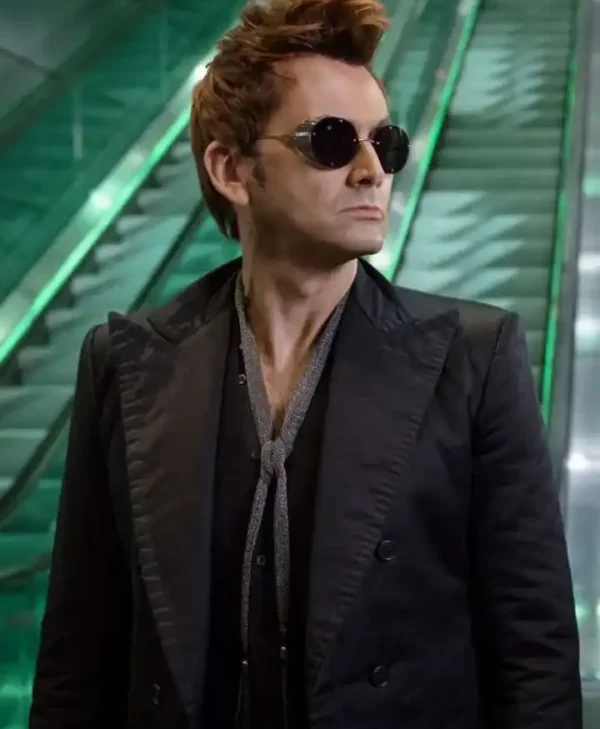 David Tennant Good Omens S02 Black Blazer