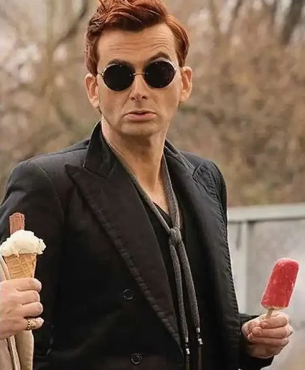 David Tennant Good Omens S02 Crowley Black Blazer