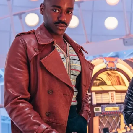 Doctor Who 15th The Doctor Brown Leather Coat Last webp