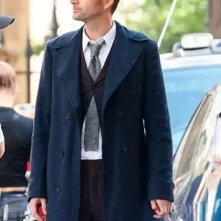 Doctor Who 60th Anniversary 10th Doctor Black Trench Coat webp