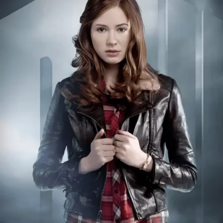 Doctor Who Amy Pond Brown Jacket webp