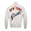 Eggshell San Francisco Giants Logo Game Day Double Knit Full Snap Jacket