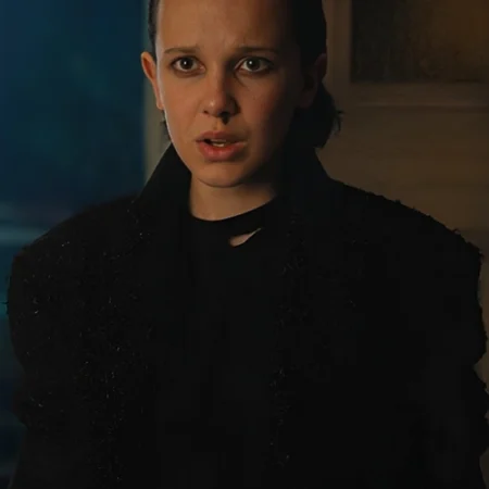 Eleven Stranger Things Black Coat webp