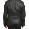 Elisa Snap Moto Womens black Leather Jacket jpg