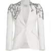 Emily Blunt Pain Hustlers 2023 White Blazer Front