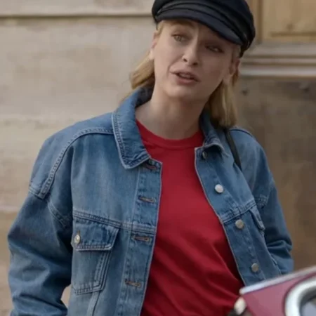Emily In Paris Camille Razat Blue Jean Jacket webp