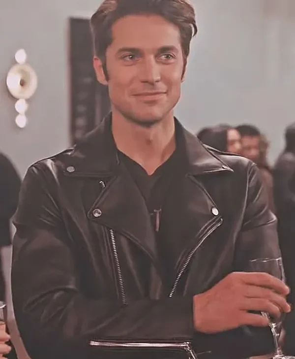 Emily In Paris S02 Gabriel Leather Jacket webp