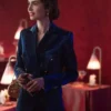 Emily In Paris S03 Lily Collins Blue Velvet Suit webp