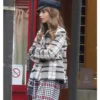 Emily In Paris S03 Lily Collins Wool Check Jacket webp