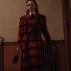 Emily In Paris S04 Lily Collins Plaid Wool Twill Coat webp