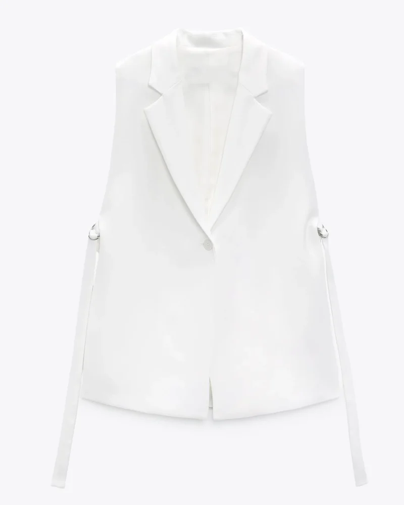 Emily in Paris White Vest webp