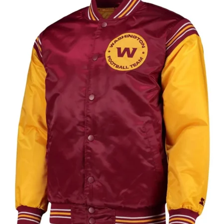 Enforcer Washington Commanders Burgundy Gold Jacket webp