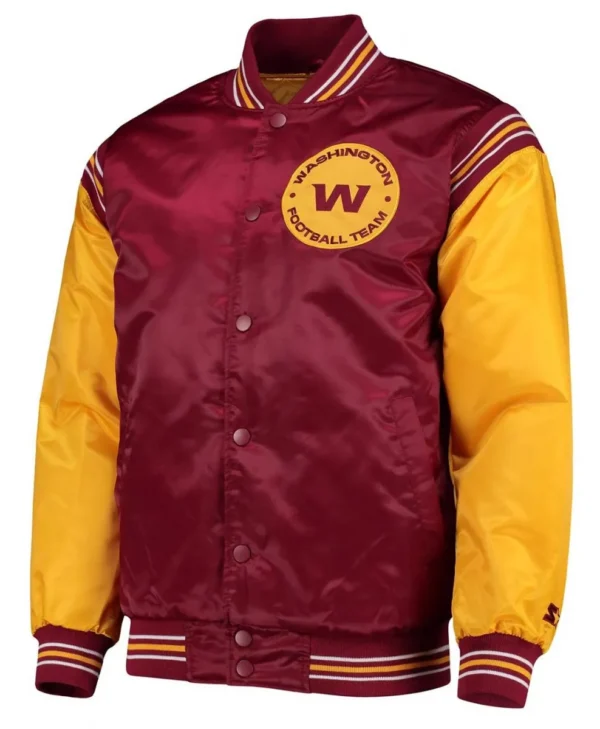Enforcer Washington Commanders Burgundy Gold Jacket webp