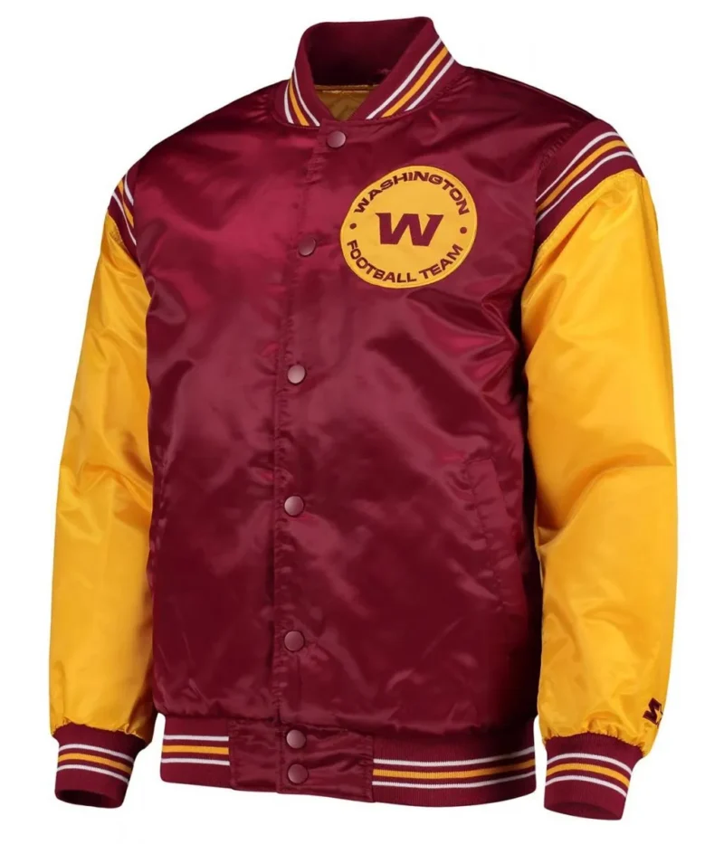 Enforcer Washington Commanders Burgundy Gold Jacket webp