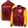 Enforcer Washington Commanders Burgundy Gold Jacket back webp