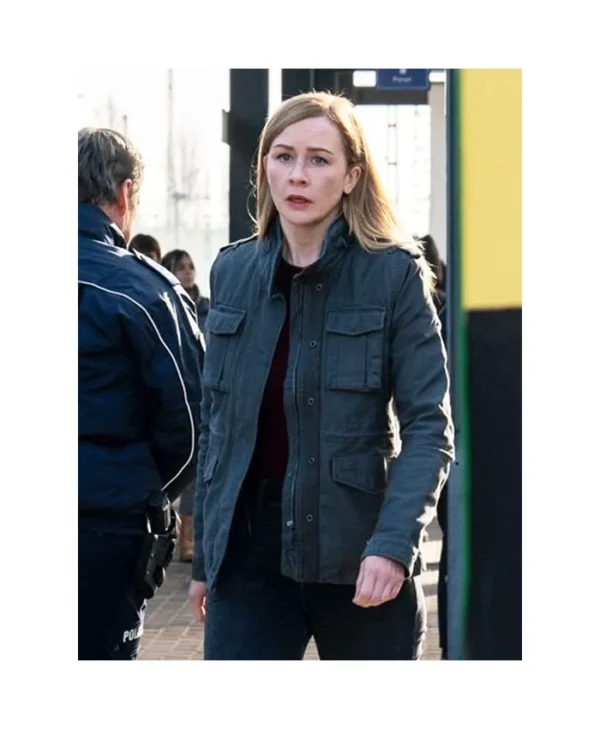 Eva Jane Willis FBI International Blue Jacket side
