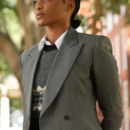 Faith Mitchell Will Trent TV Series Grey Blazer Front