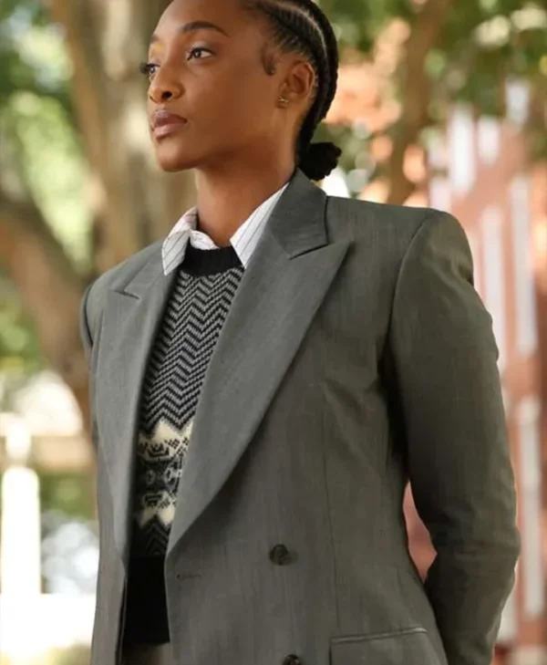 Faith Mitchell Will Trent TV Series Grey Blazer Front