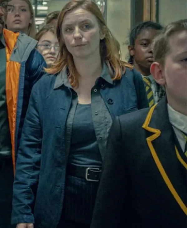 Faye Marsay Adolescence S01 Blue Cotton Jacket webp