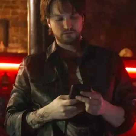 Final Destination Bloodlines 2025 Richard Harmon Black Jacket Side webp