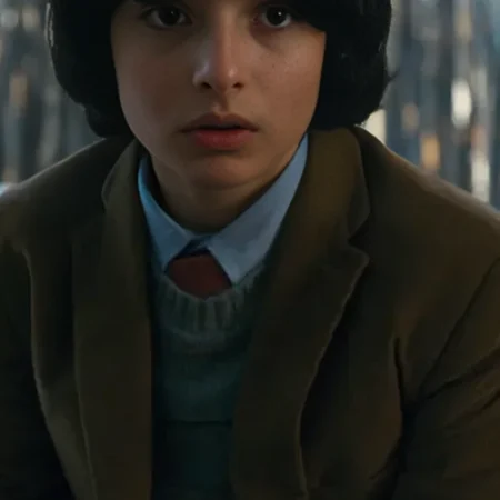 Finn Wolfhard Stranger Things Brown Coat webp