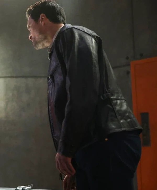 Found S02 Brett Dalton Black Leather Jacket Side