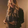 Found S02 Danielle Savre Black Leather Jacket