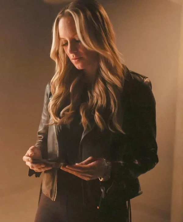 Found S02 Danielle Savre Black Leather Jacket