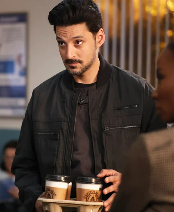 Found S02 Karan Oberoi Black Bomber Jacket Front