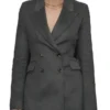 Fran 2024 Sometimes I Think About Dying Grey Blazer Front Fran 2024 Sometimes I Think About Dying Grey Blazer Front