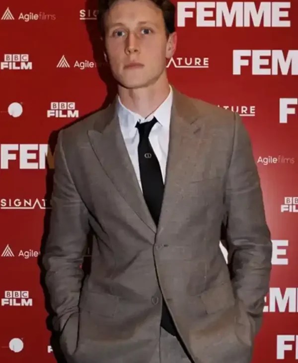 George MacKay Femme 2024 Premier Grey Blazer webp