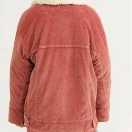 Ginny and Georgia Padma Corduroy Maroon Jacket back webp