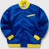 Golden State Warriors Heavyweight Blue Satin Jacket webp
