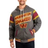 Gray Washington Commanders Extreme Hoodie webp