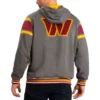 Gray Washington Commanders Extreme Hoodie back webp