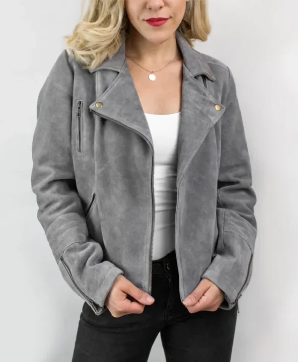 Grey Suede Jacket Womens webp