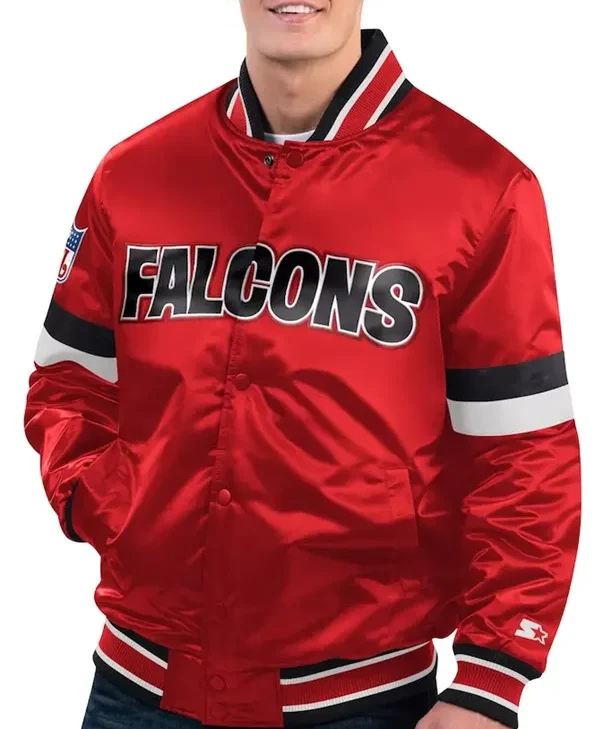 Gridiron Classics Home Game Atlanta Falcons Satin Jacket webp