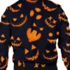 Halloween Pumpkins Pattern Black Jacket Back