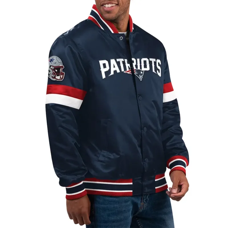 Home Game New England Patriots Navy Jacket webp