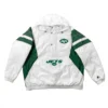 Home Team New York Jets White Half Zip Jacket webp