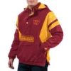 Home Team Washington Commanders Burgundy Half Zip Hoodie Jacket webp