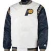 Indiana Pacers Renegade White And Navy Varsity Jacket webp