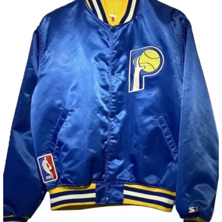 Indiana Pacers Royal Blue Varsity Jacket webp