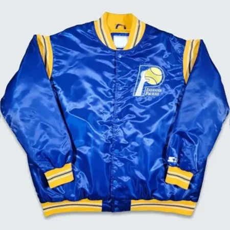 Indiana Pacers Teddy Royal Blue Varsity Jacket webp