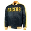 Indiana Pacers The Offensive Navy Blue Varsity Jacket webp