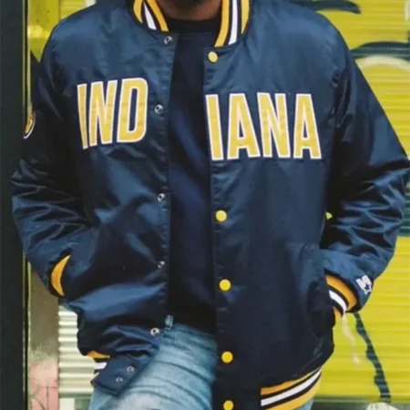 Indiana Pacers X Blue Varsity Jacket webp